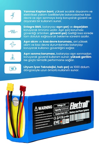 Onvo Ov-012 Batarya 48v 10.000mah Pil