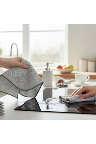 Technow Telli Bulaşık Bezi Mutfak Banyo Bezi Kir Pas Sökücü Telli Temizlik Bezi 3 Adet