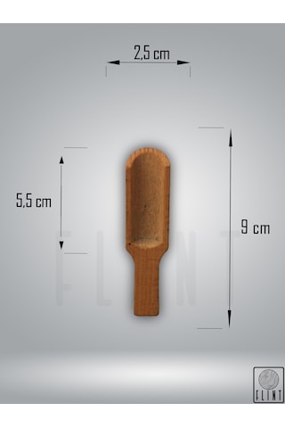 Gürgen El Yapımı Tahta Ahşap Kahve Şeker Ölçü Bal Kaşığı 9cm 6'lı