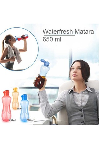 Waterfresh Lüks Matara 650 Ml Mavi Beyaz Plastik Diğer