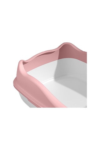 Lazımlık Tuvalet Açın Büyük Tava Geçirmez Yatak Düzlüğü Çöp Tava Çöp Tepsisi Tavşan İçin Küçük Orta Kediler Hamsterlar Tavşan, Pembe 48x34.7x18cm Krom - Mat