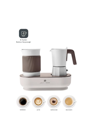 Jumbo x Homend JoyPot 5013H, Süt Köpürtme Fonksiyonlu ve 4 Farklı Kahve Programlı Mochapot