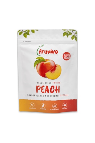 Fruvivo 4'lü Freeze Dry Paket - Elma + Şeftali + Ananas + Mango - Dondurularak Kurutulmuş Meyve Cipsi Şeker İlavesiz %100 Doğal Vegan 75 G
