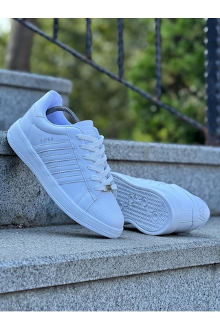 Unisex Spor Ayakkabı Sneaker Hafif Ortopedik Eva Taban Memory Foam Günlük Kullanım İçin Rahat Beyaz