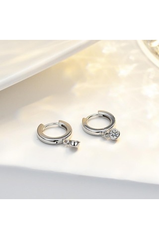 Gümüş Bague Ringen S925 Gümüş Kadın Kabarcık Saplama Küpe Basit Düğün Mosan Elmas Kaplama 14k Altın Küpe