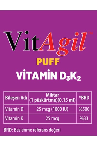 Allergo VitAgil D3 K2 Sprey 20 ML