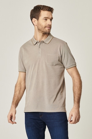 AC&Co / Altınyıldız Classics Erkek Neftı-beyaz Polo Yaka Cepli Regular Fit Geniş Kesim Düz Tişört Neftı-beyaz Beyaz - Nefti