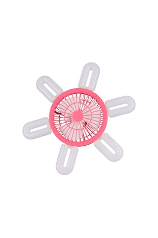 Homyl E27 Soket Fan Işık Küçük Tavan Vantilatörü Pembe