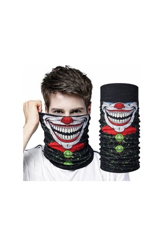 Cojans Joker Yüz Baskılı Baf Bandana - Çok Amaçlı Boyunluk Bandana 2 No Çok Renkli