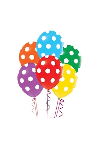 Puantiye Baskılı Karışık Balon 8’li