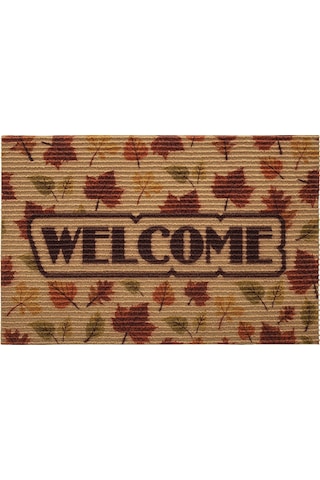 Koza Home Coco Welcome Sonbahar Paspas Dış Kapı Paspası Kıl Kapı Önü Paspas Naturel