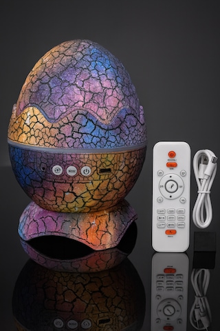 Yaratıcı Dinozor Yumurtası Led Yıldız Galaxy Uyumlu Projektör Gece Lamba