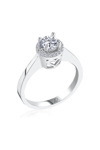 Mia Vento Effective Diamond Büyülü Işıltı Tektaş Gümüş Yüzük