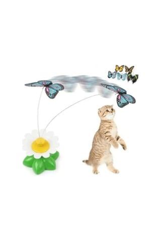 Pribor Evcil Hayvan Hareketli Dönen Kelebek-kedi Oyuncağı Pille Çalışır