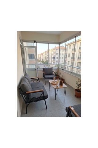 Rüya Model, Balkon, Bahçe, Cafe, Balkon Takımı, Bahçe Mobilyası, Oturma Grubu, Metal Kanepe, 2 1 1 Sehpalı
