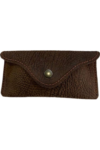 Ln Leather Gerçek Deri Gözlük Kılıfı Kahverengi