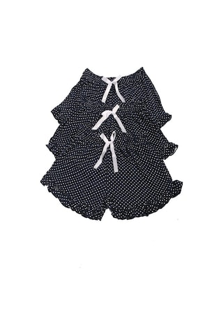 Nicoletta Lacivert Kadın Kısa Şort Üçlü Paket Likralı Fırfırlı Çok Renkli