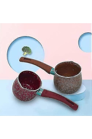 Süt Tavası Kahve Potu Seramik Küçük Süt Potu Yapışmaz Tava Bebek Maması Pişirme Potu Diğer