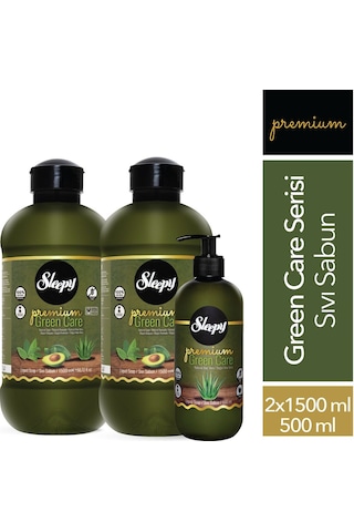 Sleepy Premium Green Care Serisi Sıvı Sabun 500 ML + 2x1500 ML