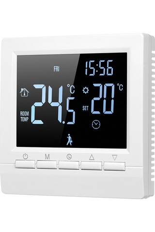 Tenfowee Ev Okul Ofis Otel İçin 16a Manuel Tuşlu Haftalık Programlanabilir Siyah Beyaz Ekran Elektronik Isı Kontrol Cihazı