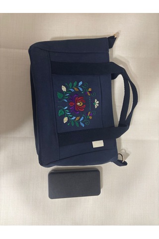Lumya Atelier Lalezar Nakışlı Çanta Lacivert