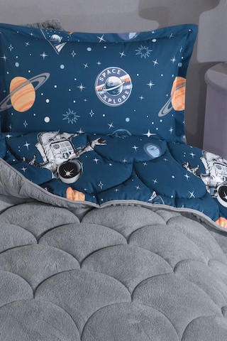 Nordqueen Wellsoft Tek Kişilik Uyku Seti Çift Taraflı Galaxy Lacivert
