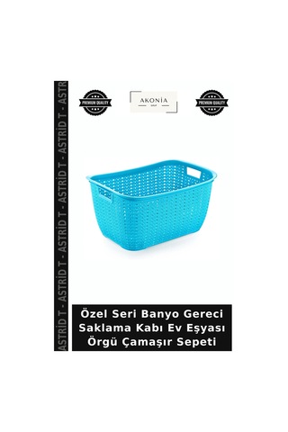 Özel Seri Banyo Gereci Saklama Kabı Ev Eşyası Örgü Çamaşır Sepeti Çok Renkli