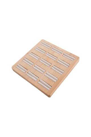 Trendooze Vitrin Tutucu Tepsisi Tepsisi Stili Stil Saklama Mücevher Çok Bambu B Ahşap A-13 Cs