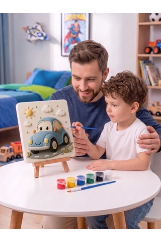 Mavi Vosvos 15x15 Taş Boyama Seti Çocuk Ve Yetişkin Hobi Seti