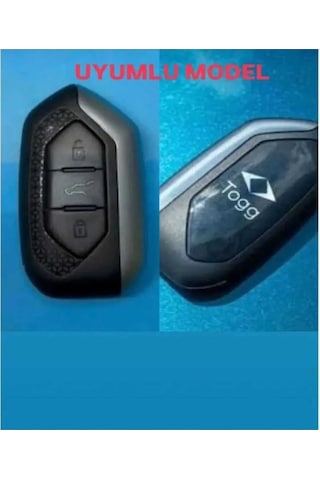 Gma Keys Togg T10x T10f 3 Tuşlu Smart Petek Desenli Koruma Anahtar Kılıfı Kırmızı Siyah Renk