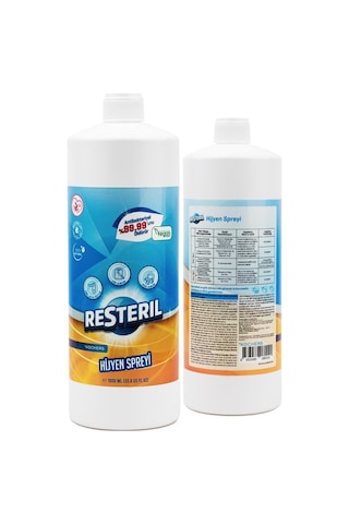 Resteril Antibakteriyel Doğal Dezenfektan Su Bazlı Hijyen Spreyi 1 L