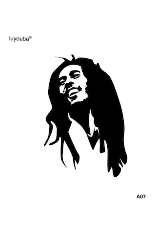 Geçici Dövme Bob Marley Hippi Reggae Müzik Ufak El Kol Dövmesi Tattoo