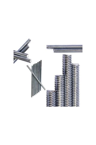 Galvanizli Gijon Saplama Tij M8 1 Metre Dın 975