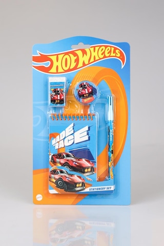 Hot Wheels Lisanslı Not Defteri, Gömme Kurşun Kalem, Silgi Ve Kalemtraş Seti, Turuncu