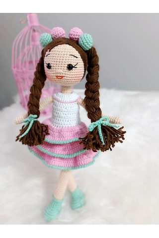 Pembe Liva Bebek Amigurumi Örgü Oyuncak