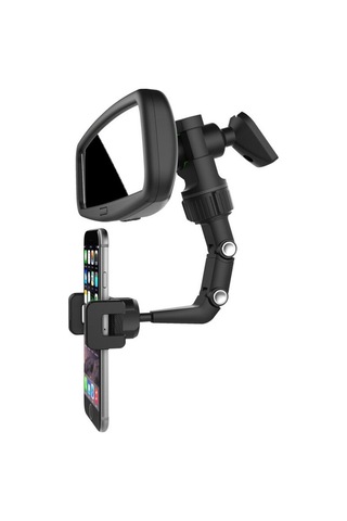 Yingfu Dikiz Aynasına Takılı Siyah Akıllı Telefon Tutucu, Uygun Her Akıllı Telefon İçin Diğer