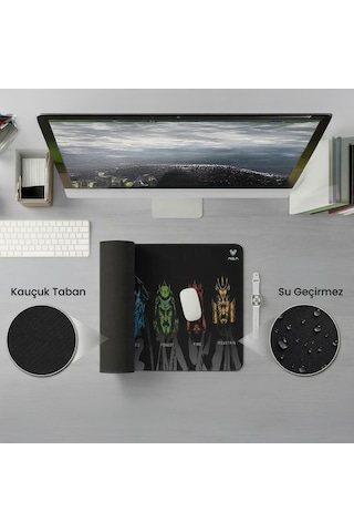 Aula Mp-wffm 70x30cm Kaymaz Tabanlı Gaming Oyuncu Mousepad Siyah
