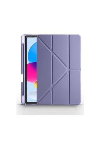 Apple Uyumlu iPad A16 11. Nesil 2025 11 Inç Kılıf Kalem Bölmeli Trifolding Standlı Uyku Modlu Silikon Kapak Kapaklı Kılıf