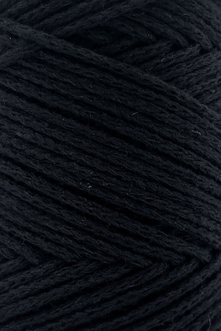 Sensy Premium Koton Pamuk Makrome İpi Siyah 2mm Cotton Zincir Makrome Çanta İpi Supla İpi Koton İp