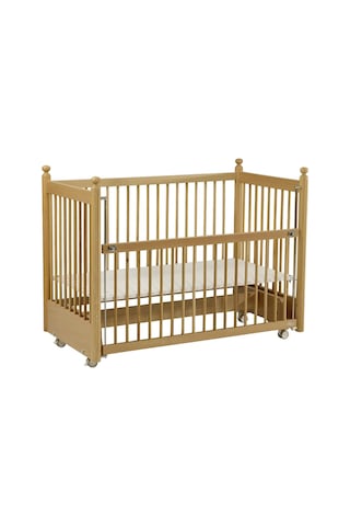 Meltem Kids Mondo Sallanır Ahşap Anne Yanı Beşik 60x120 cm (naturel) Kahverengi