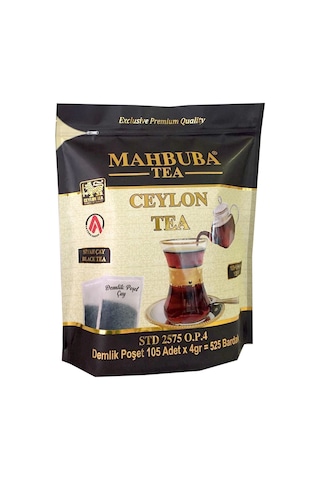 Mahbuba Tea Std 2575 Ithal Seylan Sri Lanka Ceylon Kaçak Demlik Poşet Siyah Yaprak Çayı 105x4gr