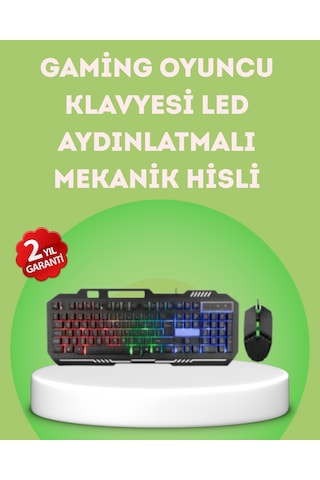 Gaming Klavye Ve Mouse Seti Pg8018 Dayanıklı Tuşlar, Hızlı Komut Optik