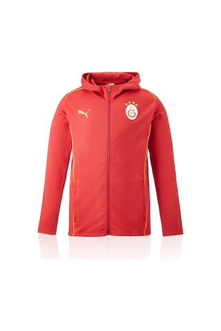 Galatasaray Puma A Takım Fermuarlı Kapüşonlu Sweatshirt 78121501 Sarı - Kırmızı