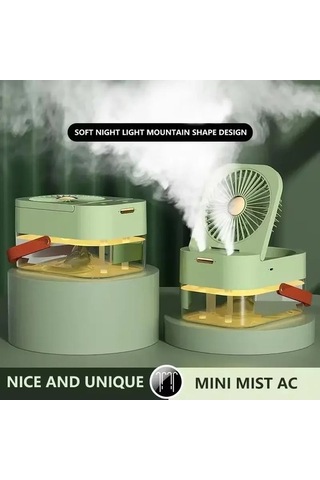 Funtree Treasure Masaüstü Fan Gece Lambası 4000mah Aroma Terapi Nemlendirici Beyaz/yeşil