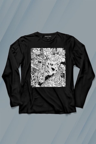 Street Drawing Urban Culture Sokak Uzun Kollu Tişört Baskılı T-shirt 001