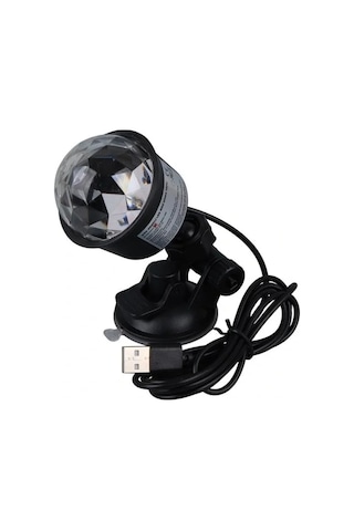 Ledx Al-kx-6889 Projeksiyon Atmosferli Usbli 4 Watt Şarjlı Sihirli Rgb Led Disko Topu