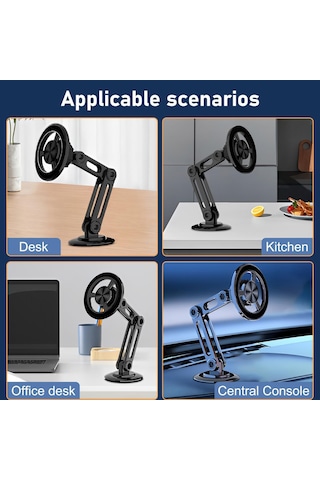 Samdoo 360 Dönebilen Güçlü Mıknatıslı Araç Telefon Tutucu - Sarsıntıya Dayanıklı Altın