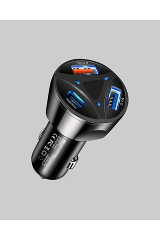 55w Pd Ve Quick Charge 3.0 Destekli Polygold Araç Şarj Adaptörü Renkli