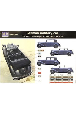 Masterbox 35100 1/35 Ölçek, German Military Car, Typ 170 V, Tourenw-48925
