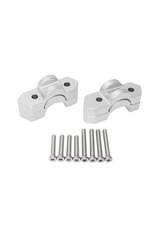 Pazly Motosiklet Gidon Yükseltici 2 Adet Alüminyum Alaşımlı Lmk00310 Seti Gümüş